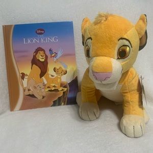 NWT Disney Lion King Plush & Hardcover Book Combo